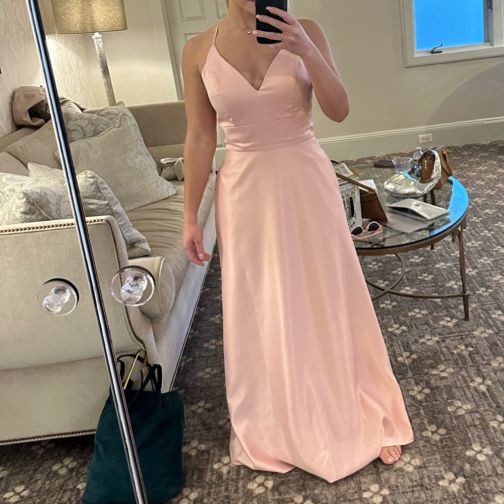EVERYTHING MUST GO. Elegant Blush Evening Gown. Worn once.